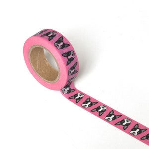 Boston Terrier Washi Tape in Pink