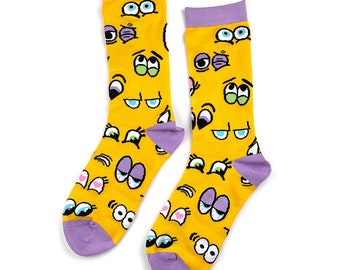 Cartoon eyes socks