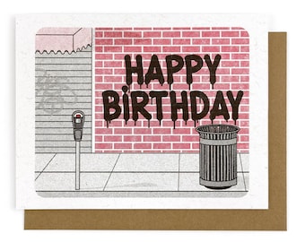 Graffiti Birthday Card