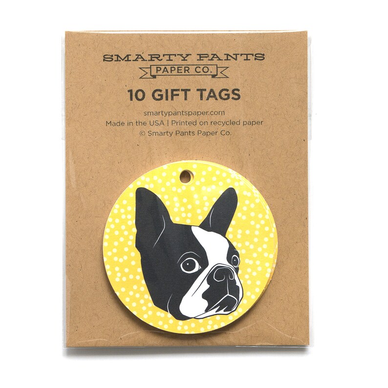 Boston Terrier Gift Tags Etsy