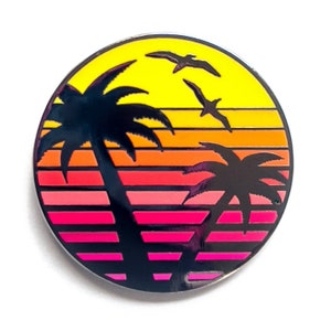 Sunset enamel lapel pin- 50% off!