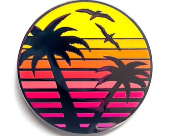 Sunset enamel lapel pin- 75% off!
