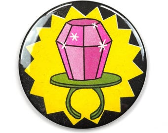 Candy Ring Risograph Pocket Mirror
