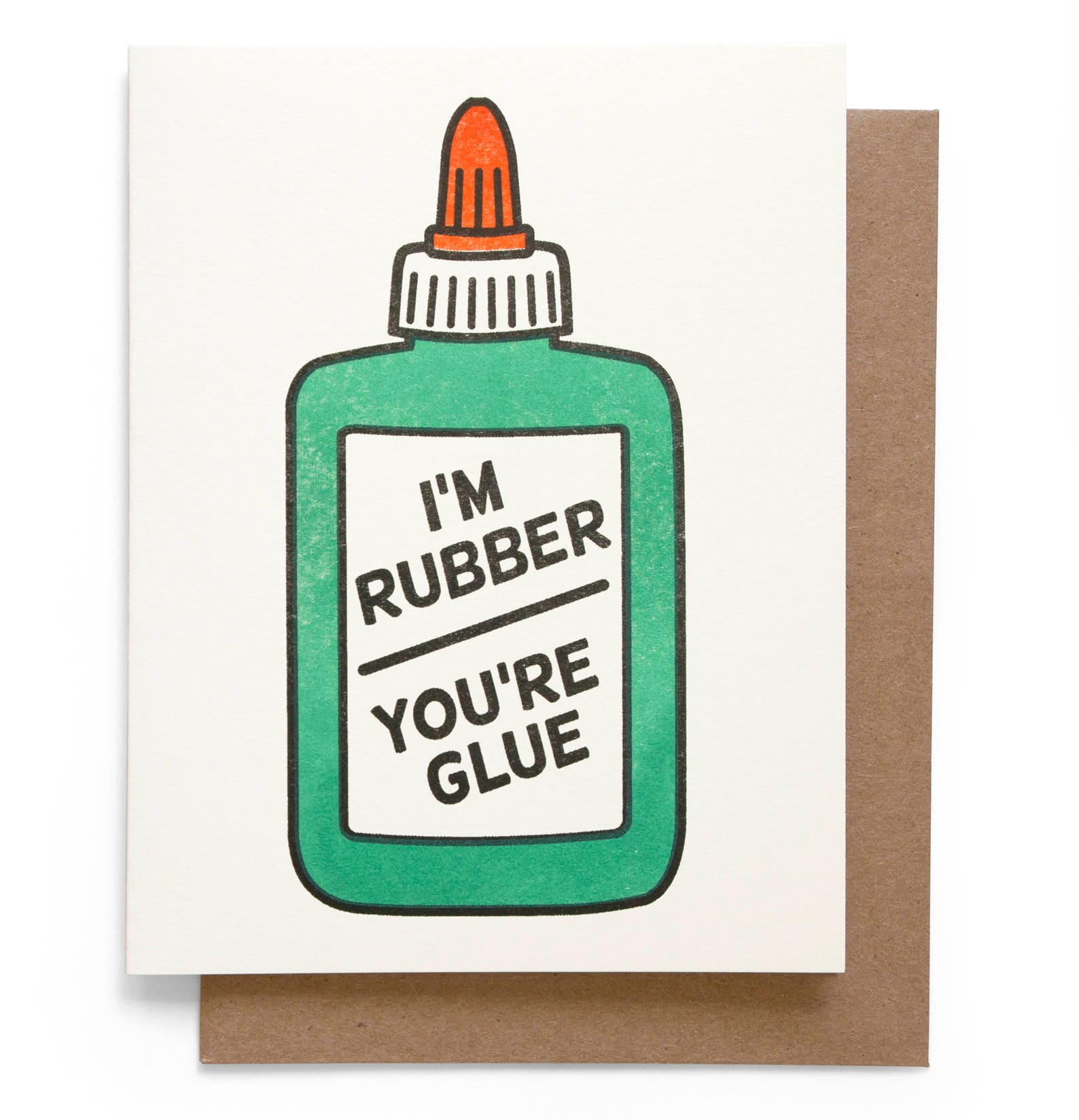 I'm Rubber You're Glue Card Etsy
