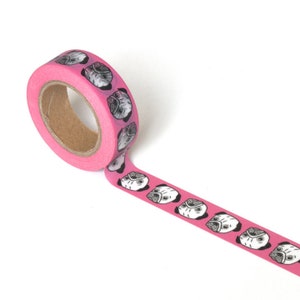 Pug Washi Tape in Pink