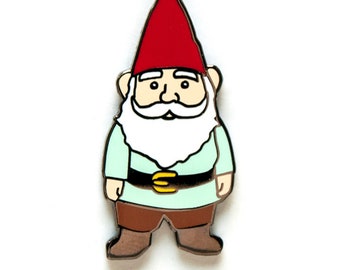 Garden Gnome enamel lapel pin