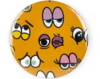 Cartoon Eyes pocket mirror