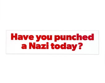 Punch a Nazi Bumper Sticker