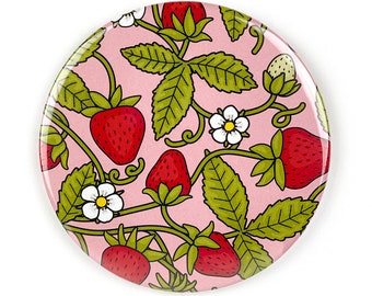 Strawberry pocket mirror