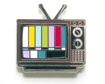 TV Cloisonné enamel lapel pin