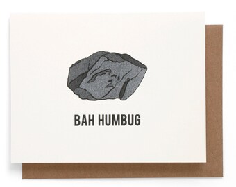 Bah Humbug risograph note card