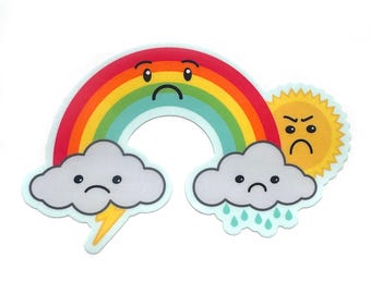 Sad Rainbow Sticker