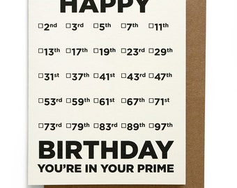 Prime Birthday Risograph Card