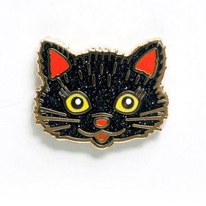 Black Cat enamel lapel pin