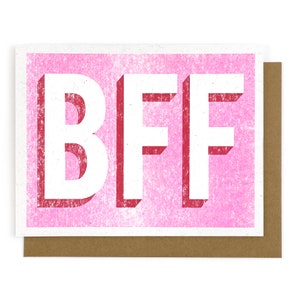 Karta z notatkami BFF risograph