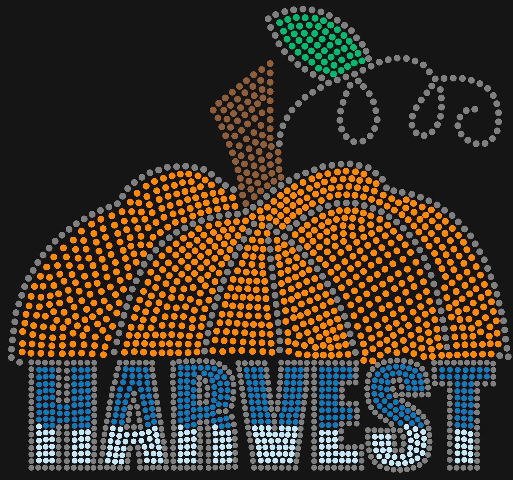 Pumpkin Ribbon Rhinestone Harvest Pumpkin Rhinestone Template (ss10 & Ss6) - Etsy