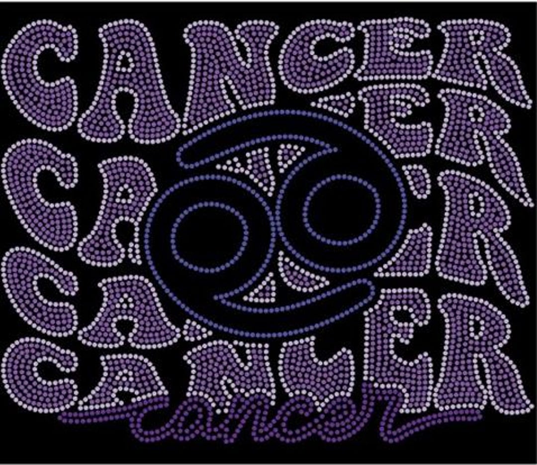 Cancer Zodiac Rhinestone Template (ss6) - Etsy