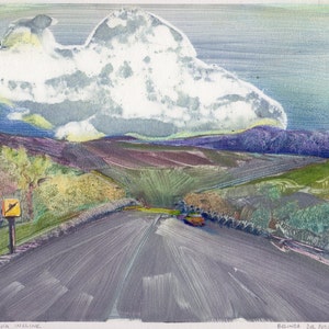 Original Monotype Landscape Art Belinda Del Pesco