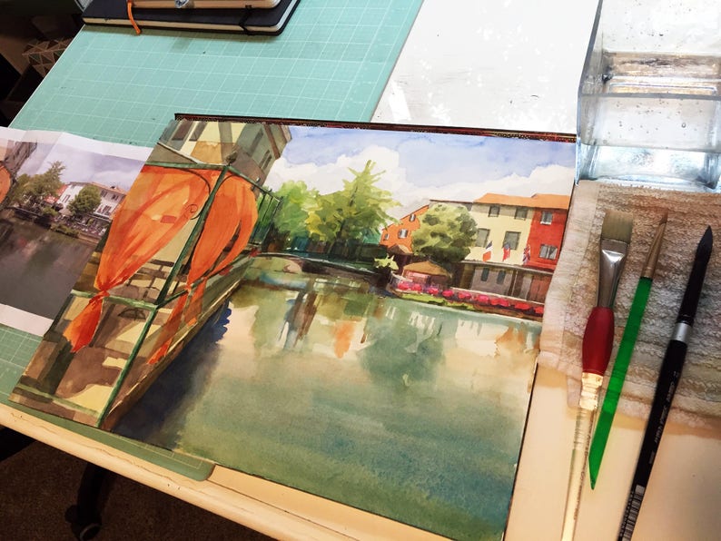 Les Terrasses L'isle Sur La Sorgue Cafe in Provence - Etsy