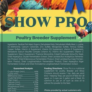 Show Pro Poultry Breeder Supplement formally Rapido bild 2