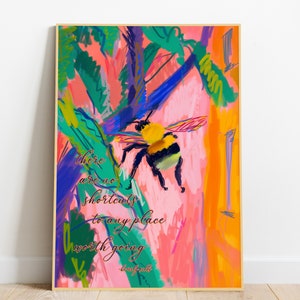 Matisse Style Bee Inspirational Office Decor | Printable Wall Art | Mindset Poster | Motivational Art | Motivational Decor | Mindset Print