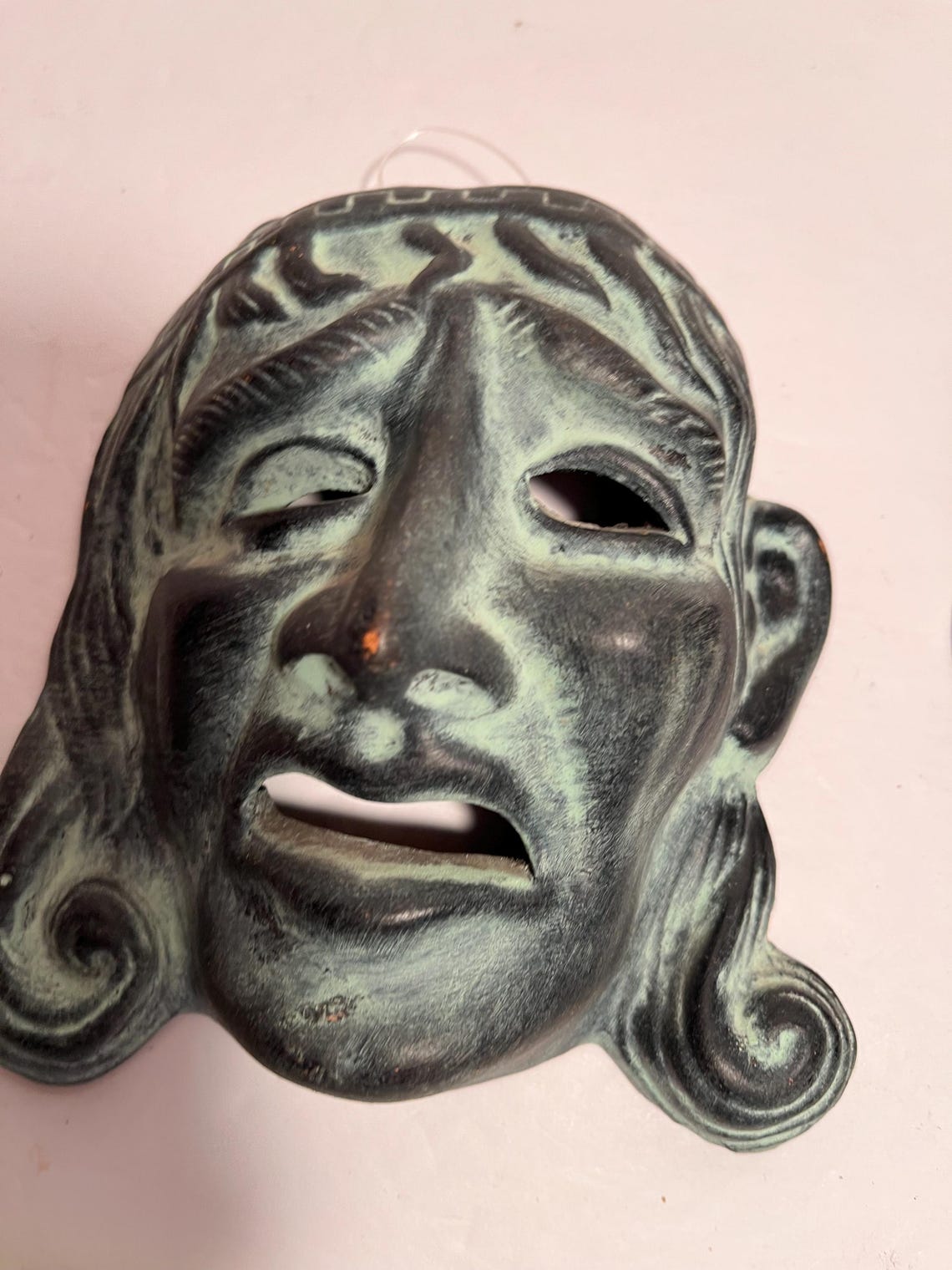 Vintage Greek Theater Comedy and Tragedy Masks Ceramic Cast Wall Art ...