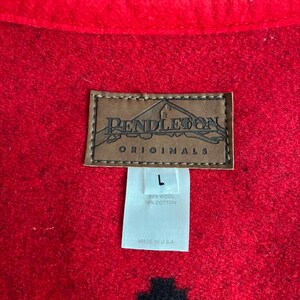 Chaleco vintage de lana Pendleton estilo manta para mujer, talla grande, estilo azteca, fabricado en EE. UU. imagen 7