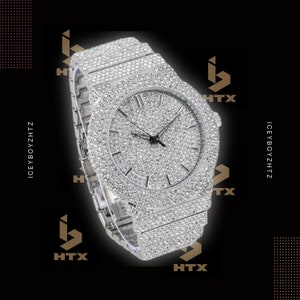 Full diamond watch mens best sale
