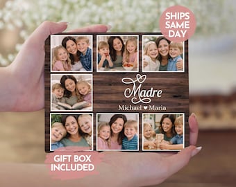 Madre photo board, Madre gift, Madre picture frame, from grandchildren, abuela gifts, primero Madre, Spanish grandma, personalized Madre