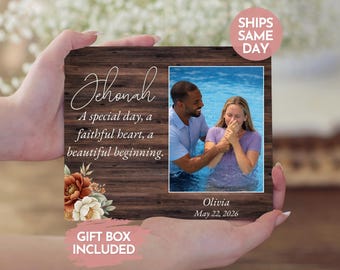 Jehovah witness baptism photo frame, jw baptism gift, baptism keepsake, baptism memory, baptism keepsake