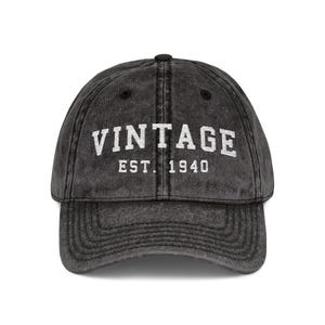 85th Birthday Gifts, Embroidered Cap, 85 Years Old Custom Birthday Washed-Out Vintage-Style Hat, 85th Bday Gift, Bday Gifts For Men Or Women