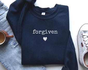 Forgiven Sweatshirt, Shirt, Christian Gifts For Women, Psalm 32:1, Bible Verse Tshirt, Forgiven Hoodie for Her