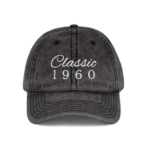65th Birthday Gifts, Embroidered Cap, 65 Years Old Custom Birthday Washed-Out Vintage-Style Hat, 65th Bday Gift, Bday Gifts For Husband