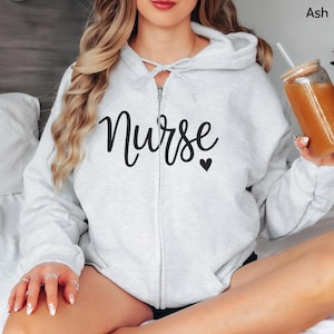 Nurse Jacket, Unisex RN Zip Up Hoodie, Nursing Student Gift, Nurse Apparel, Graduation Present