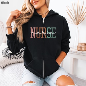 Nurse Jacket Personalized, Custom RN Zip Up Hoodie, Nursing Student Gift, Nurse Apparel, Graduation Present