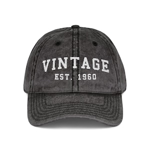 65th Birthday Gifts, Embroidered Cap, 65 Years Old Custom Birthday Washed-Out Vintage-Style Hat, 65th Bday Gift, Bday Gifts For Husband