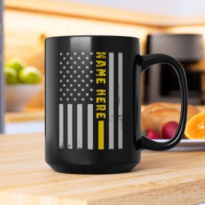 911 Dispatcher Gifts, Custom 911 Dispatcher Mug, Dispatcher Appreciation, Dispatcher Gift, Dispatcher Present, Thin Gold Line Coffee Cup