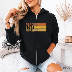 Nurse Jacket, Unisex RN Zip Up Hoodie, Nursing Student Gift, Nurse Apparel, Graduation Present