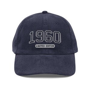 65th Birthday Gifts, Embroidered Corduroy Cap, 65 Years Old Birthday Hat, 65th Bday Gift For Men Or Women, Birthday Hat For Dad or Mom