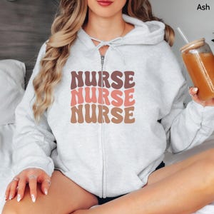 Nurse Jacket, Unisex RN Zip Up Hoodie, Nursing Student Gift, Nurse Apparel, Graduation Present
