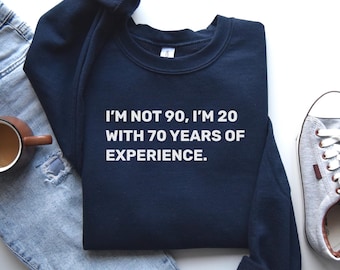 90th Birthday Gifts, 90 Years Old Birthday Shirt Unisex, Custom 90th Bday Tee For Dad, Grandpa, I'm Not 90 Funny Apparel