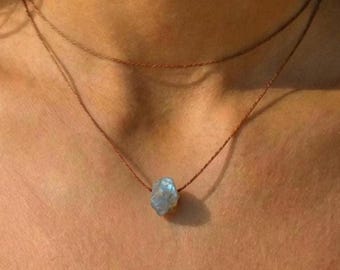 Gargantilla de labradorita en bruto, labradorita en bruto en una gargantilla ajustable, collar de labradorita, collar hecho a mano, collar de piedra natural, regalo para novia
