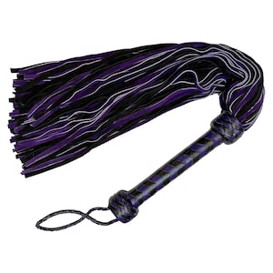 Premium Leather Flogger with 100 Tails-Suede Leather Flogger, Heavy Duty Thuddy Whip Horse Riding Equestrian Sports for Professionals Adult.