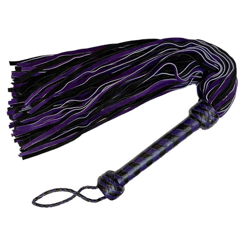 Premium Leather Flogger with 100 Tails-Suede Leather Flogger, Heavy Duty Thuddy Whip Horse Riding Equestrian Sports for Professionals Adult.