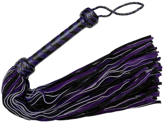 Leather Floggers 100 Tails, Genuine Suede Leathers Flogger, Heavy Duty Thuddy Whips, Horse Riding Equestrian Sports for Professionals Adult.