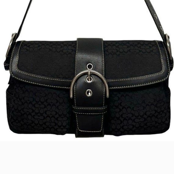 Coach Soho Mini Signature Pocket Flap Shoulder Handbag