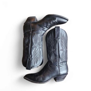 Tony Lama 1970 zwarte leren westernlaarzen dames 5,5