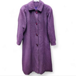 Regency vintage trench coat wool retro purple