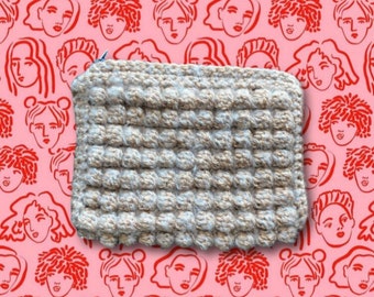 Grey Crochet Bubble Dressing Case y2k