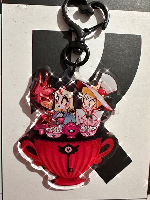 キーホルダー・アクリルキーホルダー Alastor Valentine's Keychain ハズビンホテル キーチェーン アクリルキーホルダー